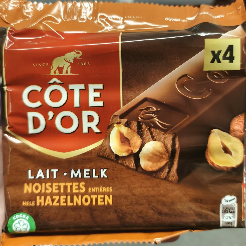 Lait noisettes entières