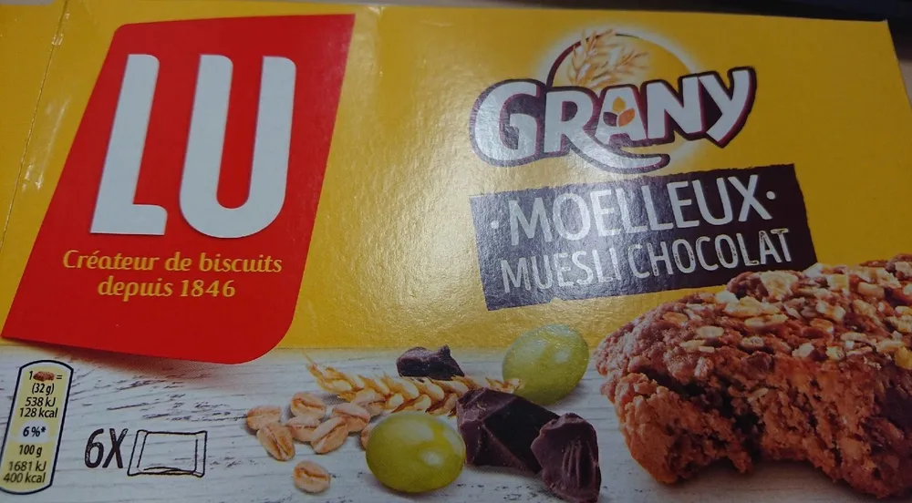Grany Moelleux muesli chocolat - biscuits