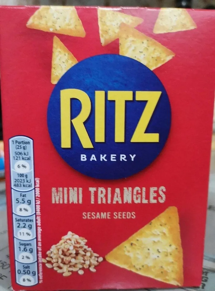 Mini triangles sesame seed