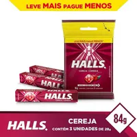 Bala Cereja Halls Pacote 84g 3 Unidades Leve Mais Pague Menos