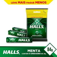 Bala Menta Halls Pacote 84g 3 Unidades Leve Mais Pague Menos
