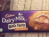 Cadbury dairy milk chocolate tablet milk with hazelnuts and toffee
