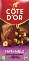 Lait raisins noisettes