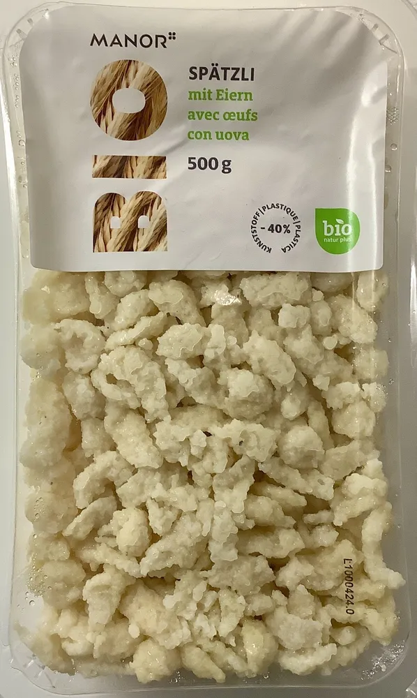 Bio Spätzli avec œufs