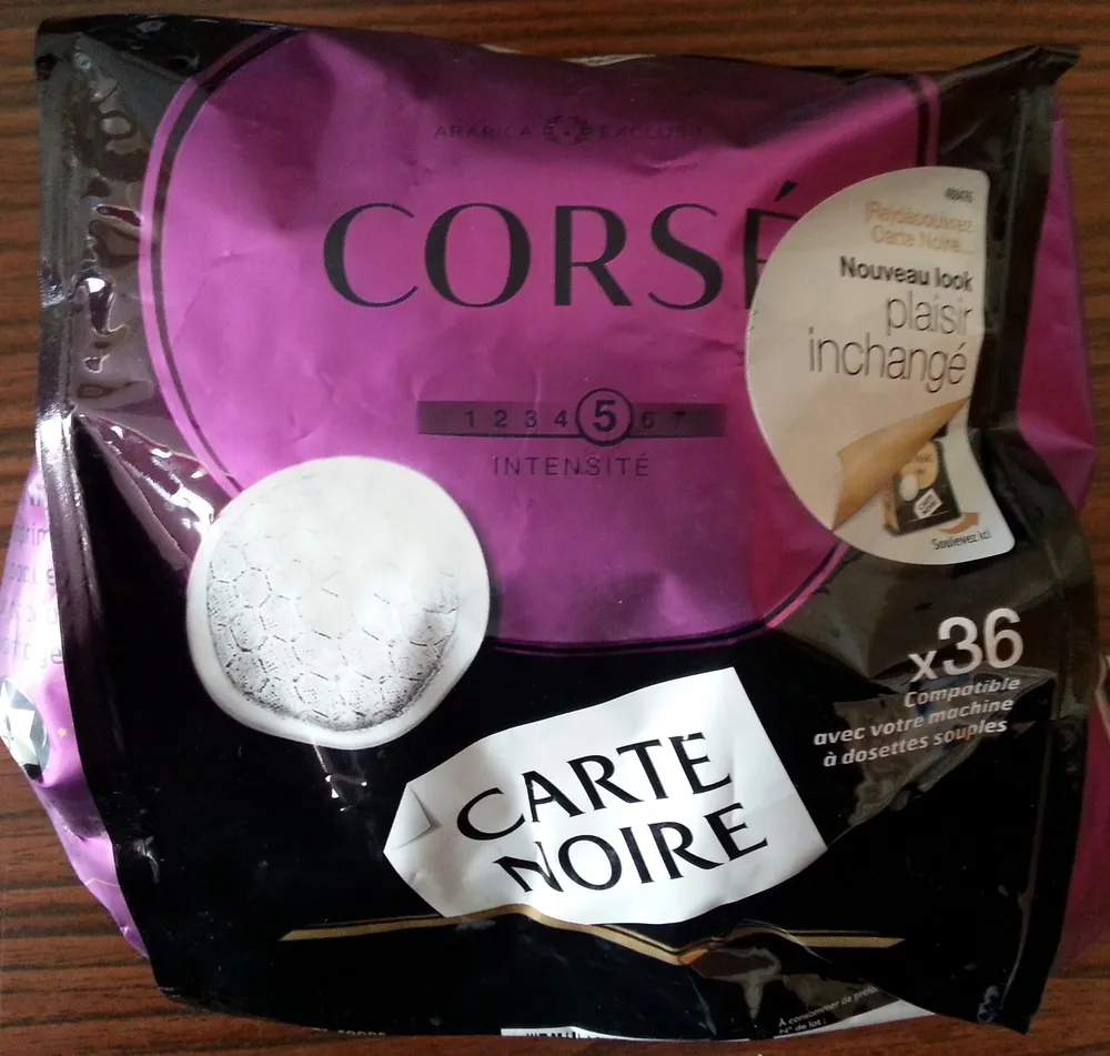 Corsé Café Carte Noir