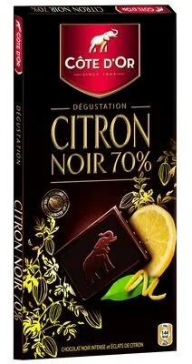 Dégustation Citron noir 70%, chocolat noir intense et éclats de citron