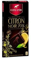 Dégustation Citron noir 70%, chocolat noir intense et éclats de citron