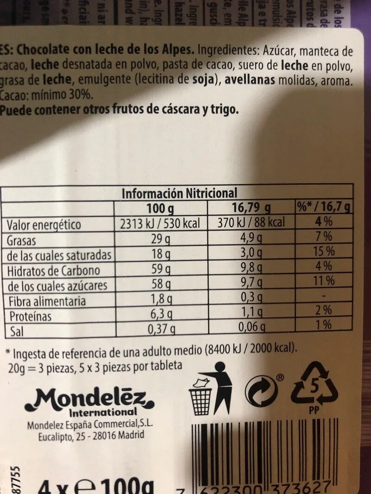 Chocolate con leche