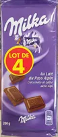Chocolat au lait du pays Alpin (lot de 4)