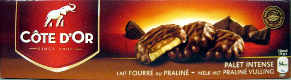 Palet intense - Lait fourré au praliné