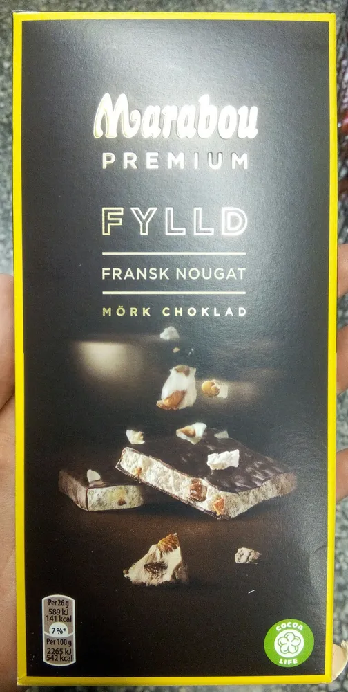 Fylld fransk nougat