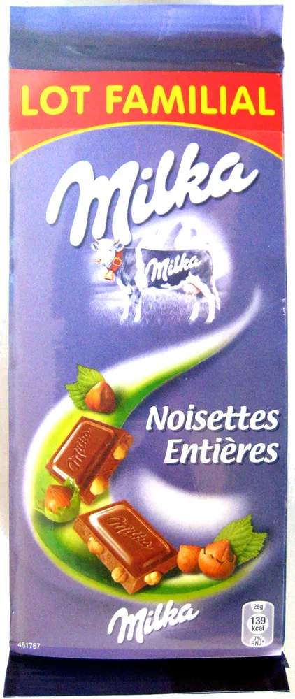 Chocolat Noisettes entières (Lot de 6)