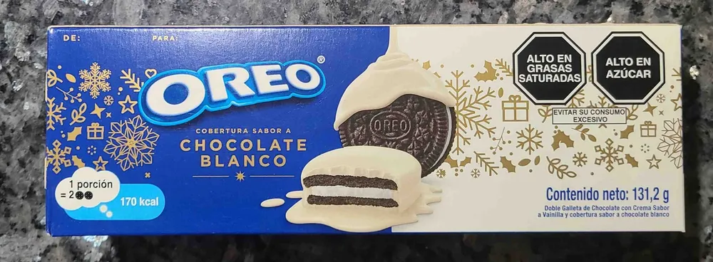 Oreo con cobertura sabor a chocolate blanco