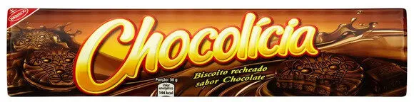 Biscoito Recheio Chocolate Chocolícia Pacote 143g