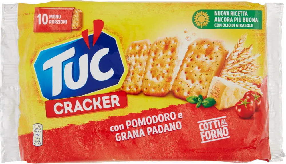 Cracke con pomodoro e grana padano