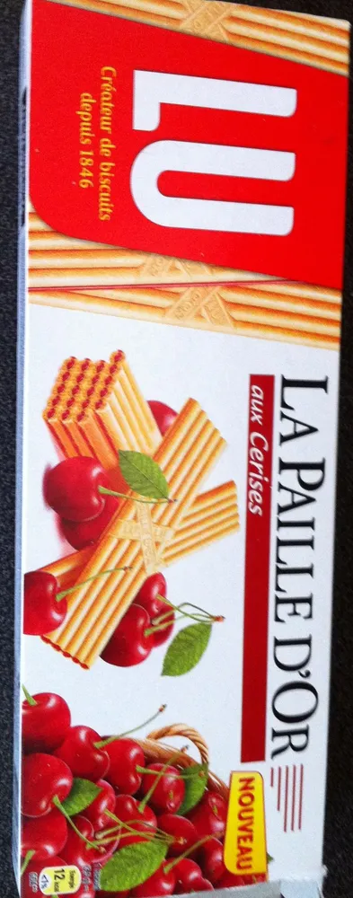 La paille d'or - Gaufrettes fourrées à la cerises