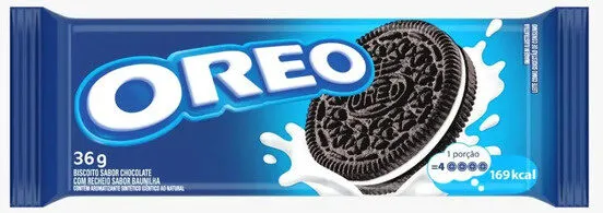 Biscoito Chocolate Recheio Baunilha Oreo Pacote 36g