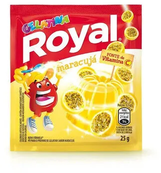Gelatina Pó Maracujá Royal Pacote 25g