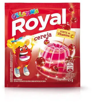 Gelatina Pó Cereja Royal Pacote 25g