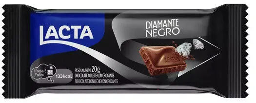 Chocolate Ao Leite Lacta Diamante Negro Pacote 20g