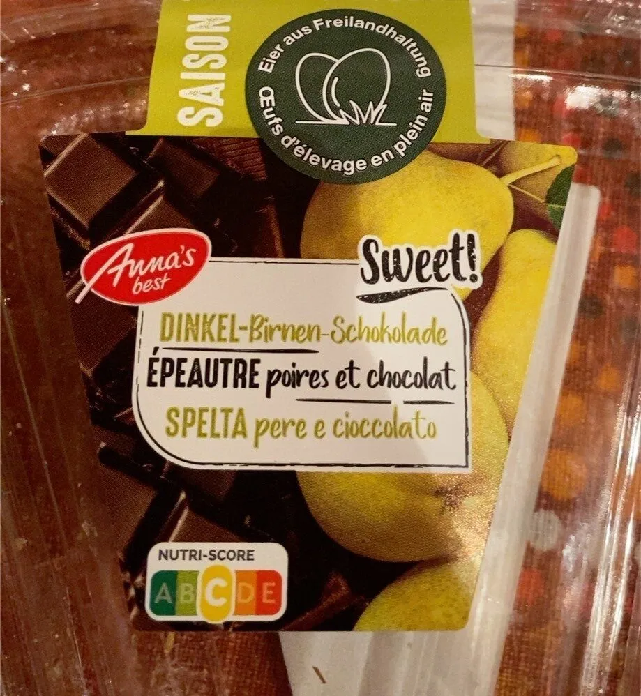 Épeautre poire et chocolat