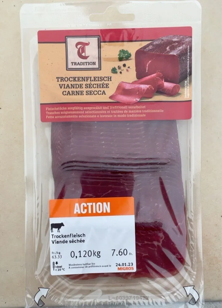 Trockenfleisch viande séchée