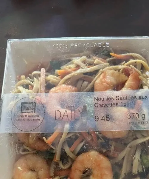 Nouilles sautées aux crevettes