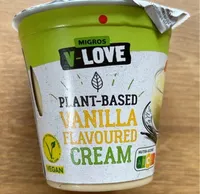 Plant-based vanilla flavoured cream