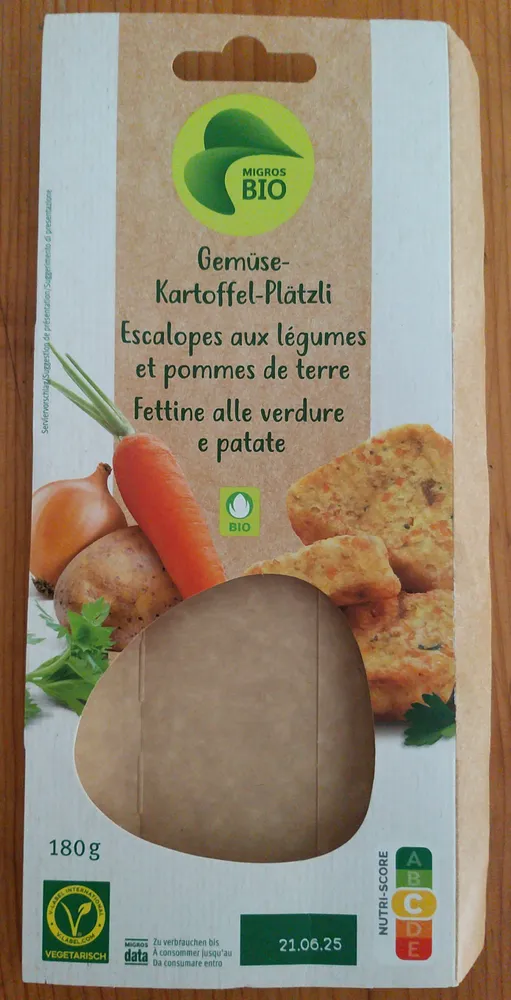 Escalope aux légume et pomme de terre
