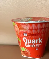 Quark dessert with strawberries