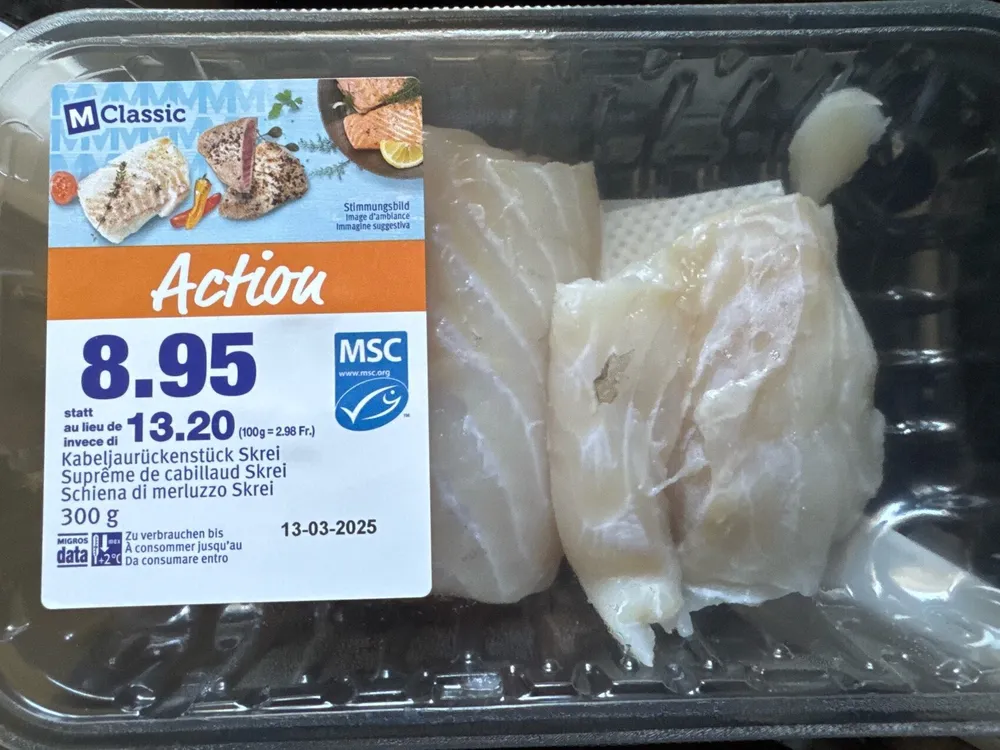 Suprême de cabillaud msc skrei