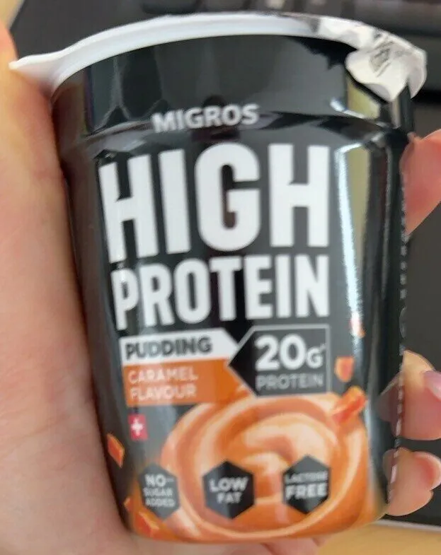 Hight protein pudding caramel