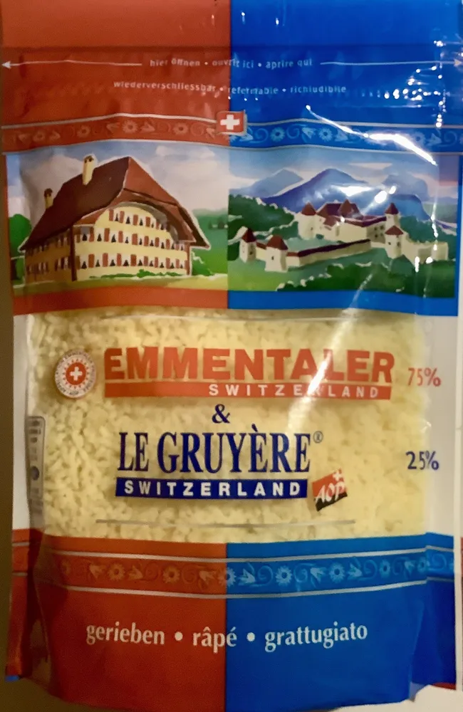 Emmentaler & Le Gruyère AOP râpé