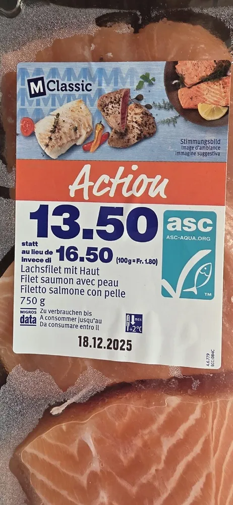 Atlantisches Lachsfilet Mit Haut