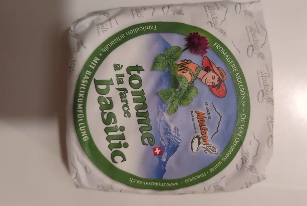 Tomme à la farce basilic