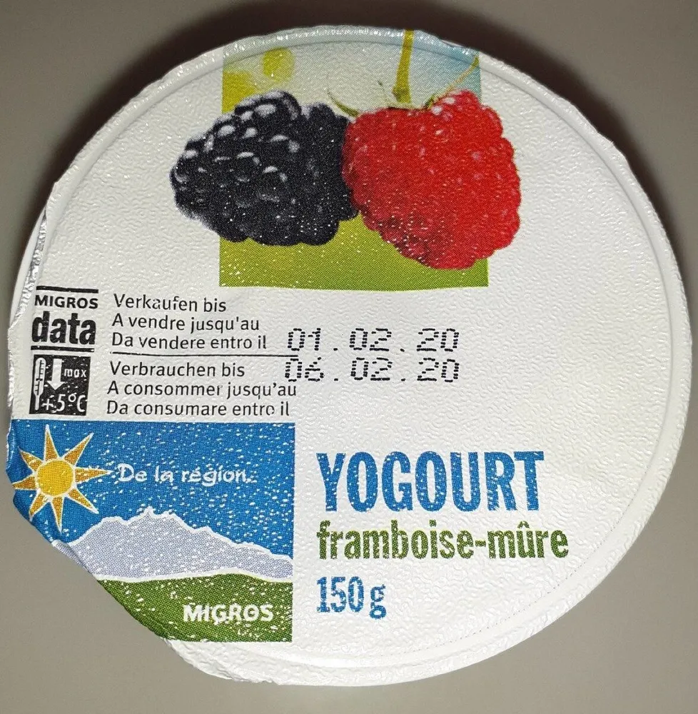 Yoghourt framboise mûre