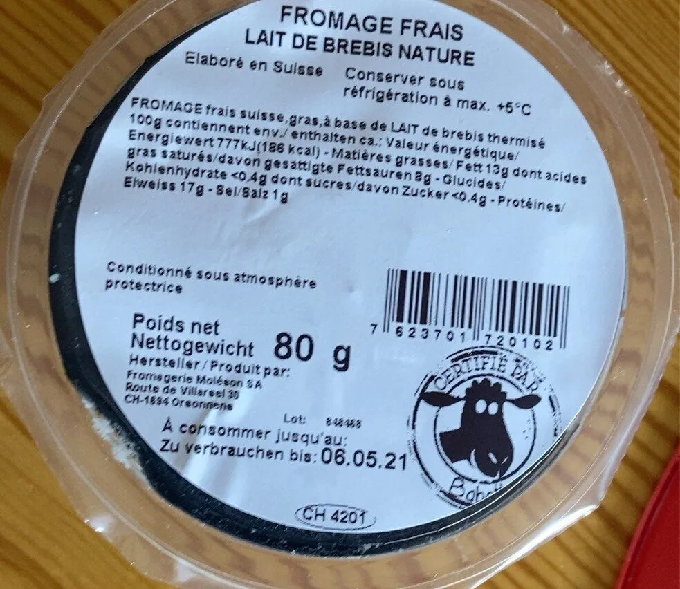 Fromage frais au lait de brebis