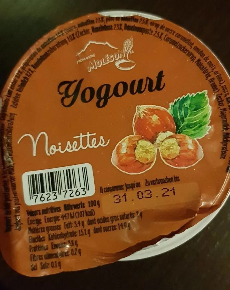Yogourt noisettes