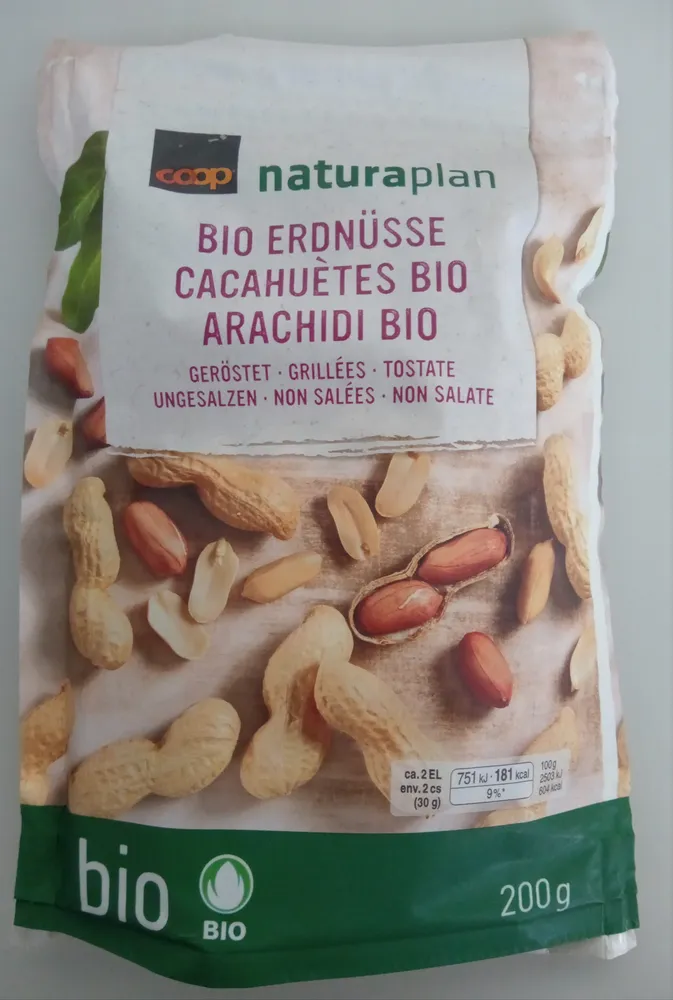 Cacahuètes bio grillées non salées