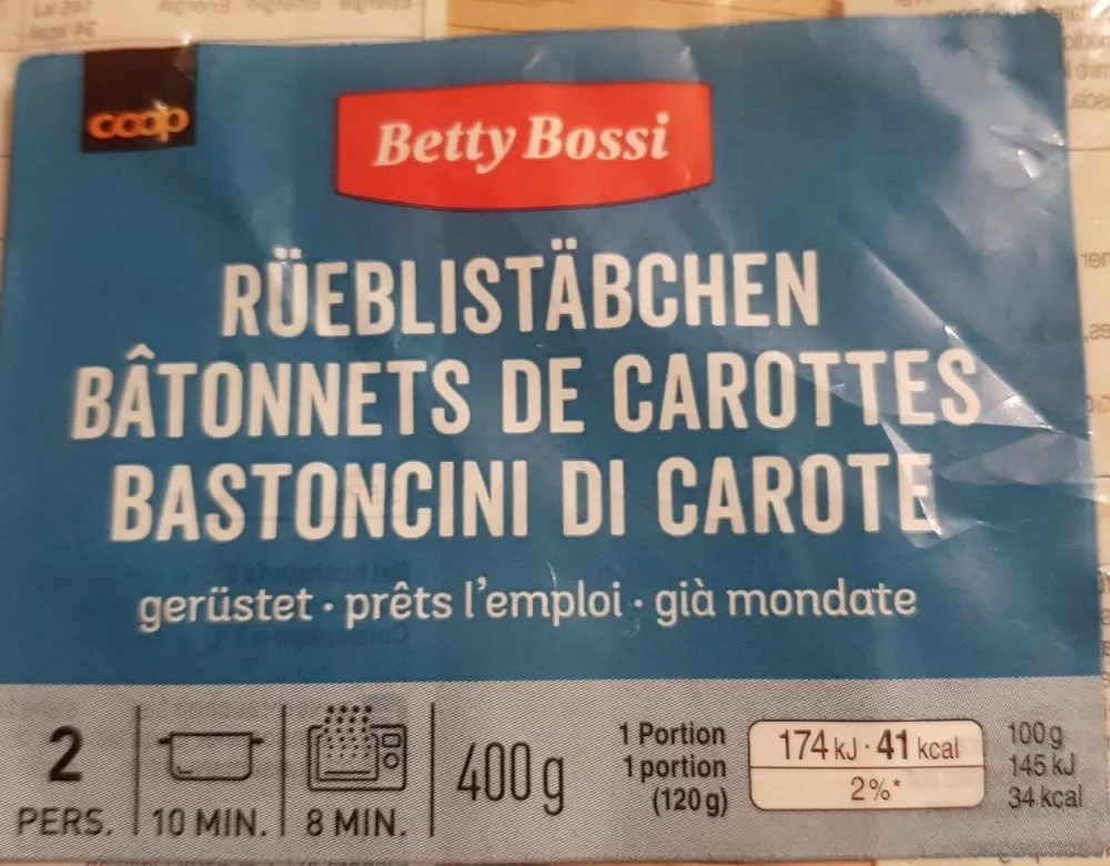 Batonnets de carottes