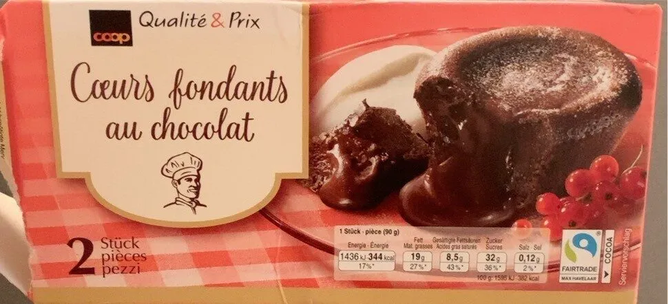 Coeurs fondants au chocolat
