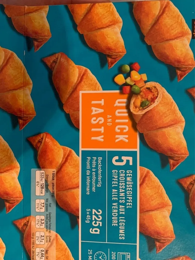 Croissants aux légumes