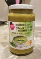 Potage au petits pois et aux pommes de terre
