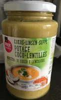 Potage coco-lentilles