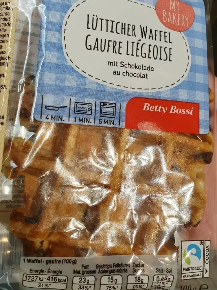 Gaufre de liège pépites choco