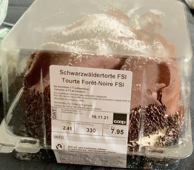 Tourte forêt noire FSI