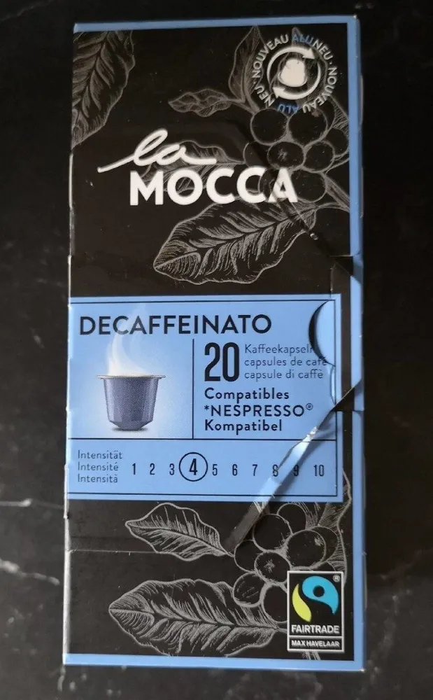 Entkoffeinierte Kaffeekapseln