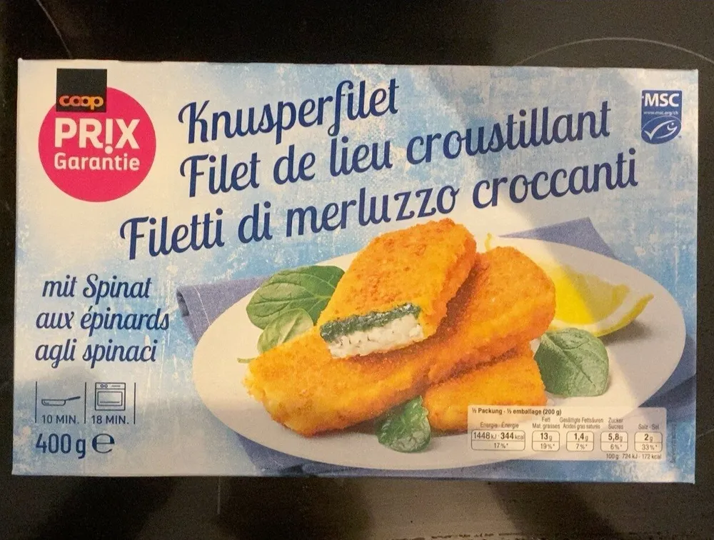Filet de lieu croustillant