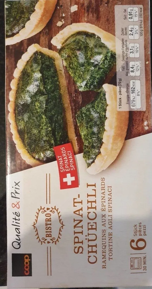 Spinat-Chüechli ramequins aux épinards