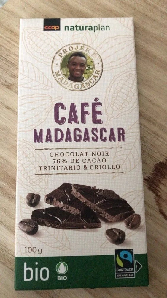 Cocolat noir, café Madagascar
